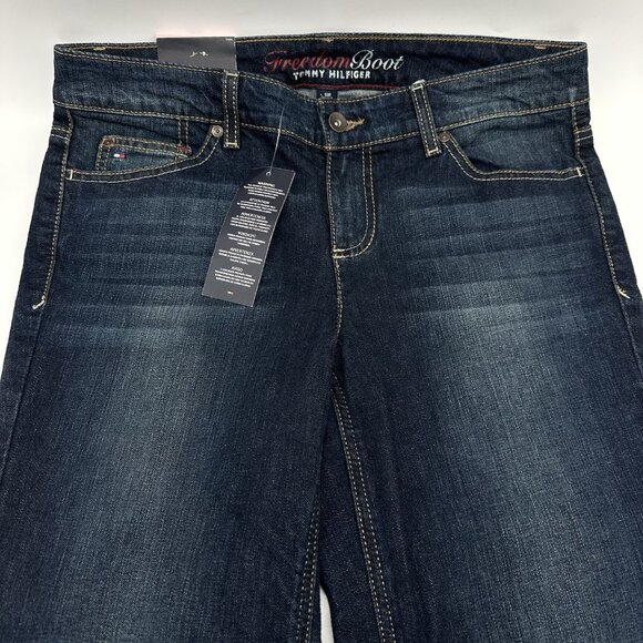 Tommy Hilfiger Freedom Boot Women's Size 10R Dark Wash Stretch Denim Jeans NWT - Picture 4 of 13
